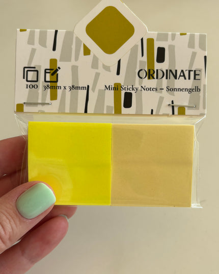 Mini sticky notes: Gul