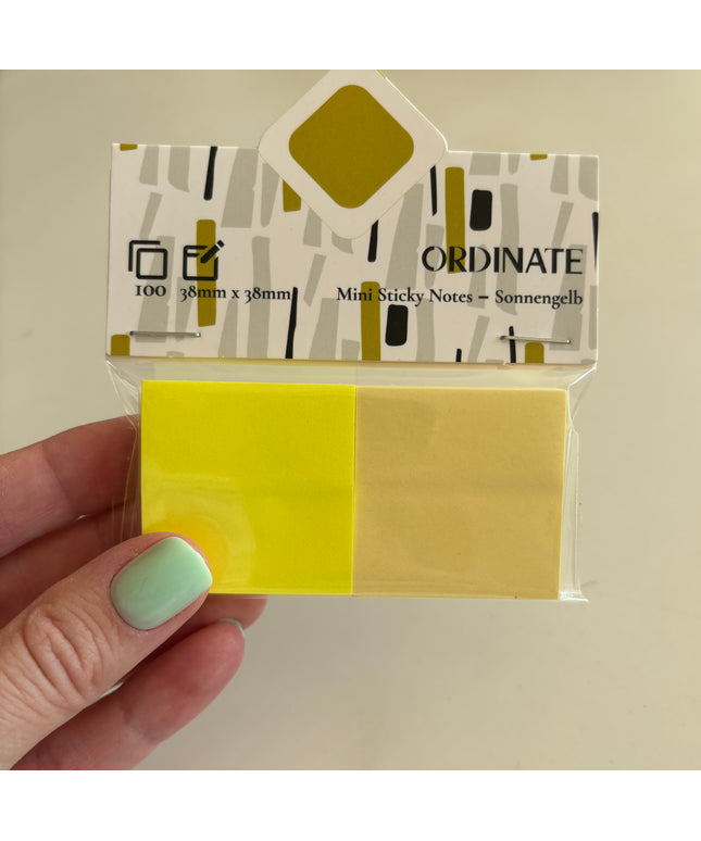 Mini sticky notes: Gul