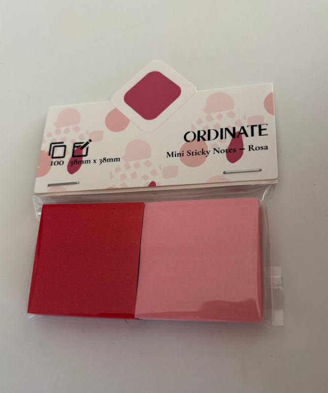 Mini sticky notes: Rosa/rød