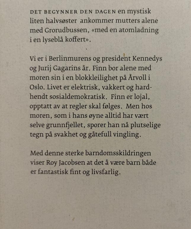 Jacobsen, Roy: Vidunderbarn