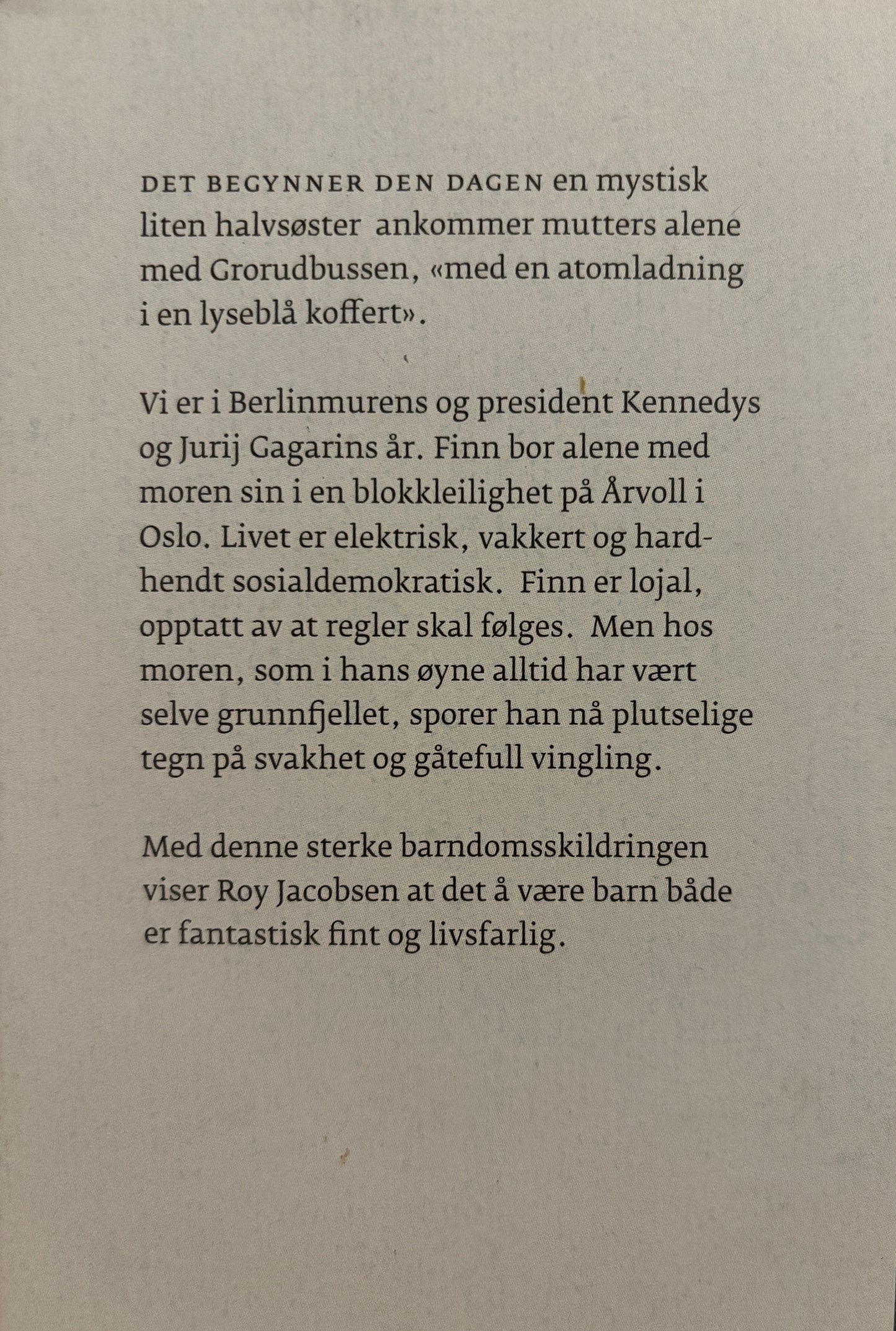 Jacobsen, Roy: Vidunderbarn