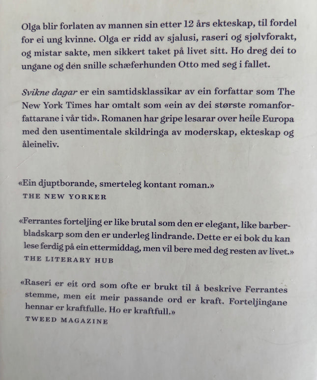 Ferrante, Elena: Svikne dagar