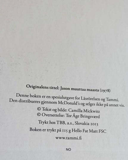 Mickwitz, Camilla: Jason flytter