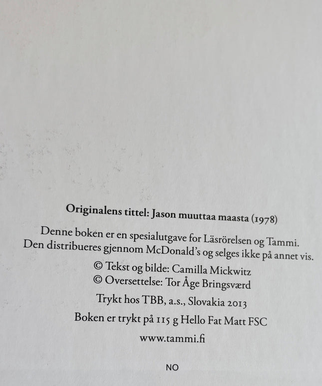 Mickwitz, Camilla: Jason flytter