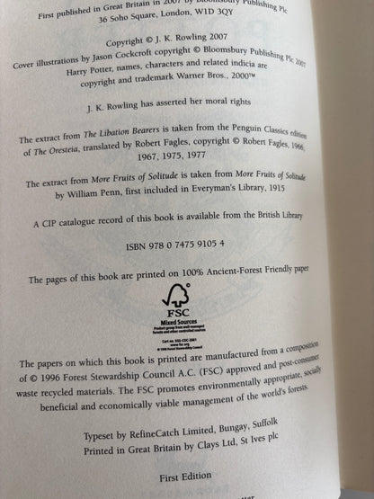 Rowling, J.K: Harry Potter and the Deathly Hallows