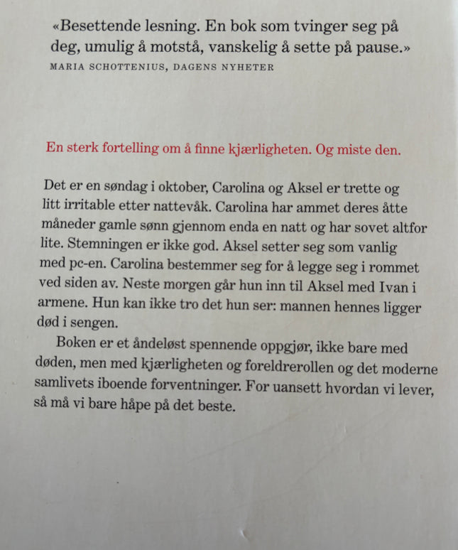 Setterwall, Carolina: La oss håpe på det beste