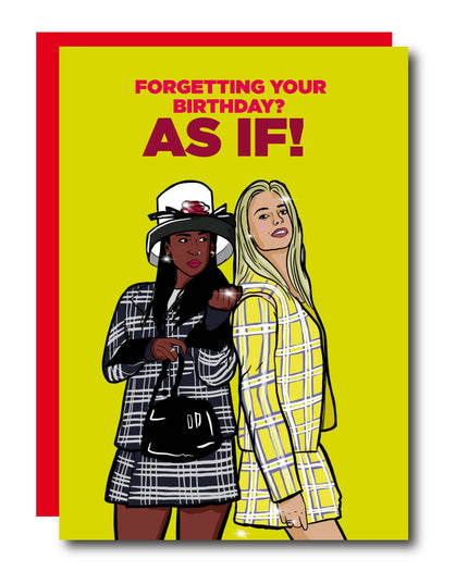 As If! Funny 90's | A6 Kort | Bursdagskort