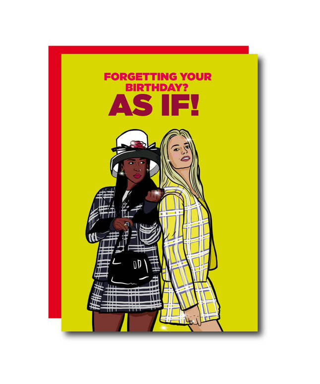 As If! Funny 90's | A6 Kort | Bursdagskort