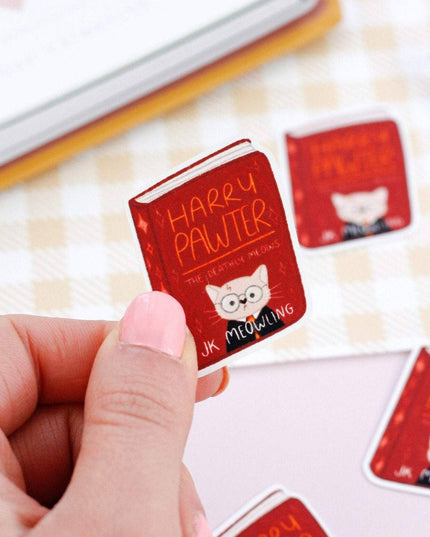 Harry Pawter - Cat book Klistremerke