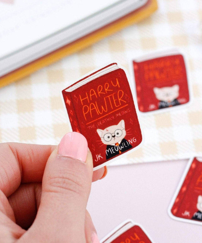 Harry Pawter - Cat book Klistremerke