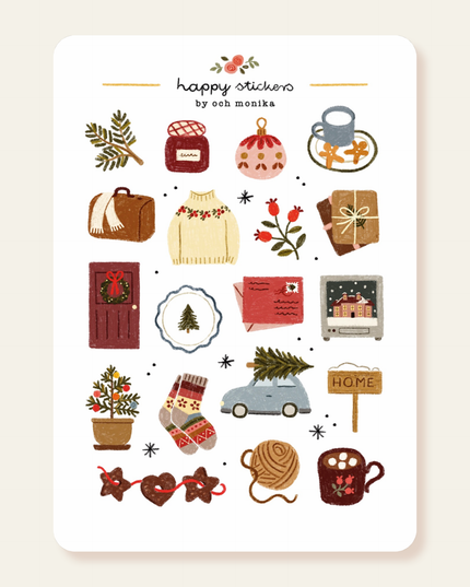 Klistremerkeark | Coming Home For Christmas | A6