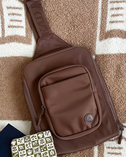 The Bookish Crossbody - Chocolate