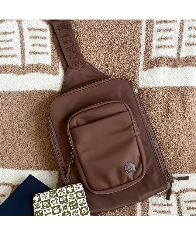 The Bookish Crossbody - Chocolate