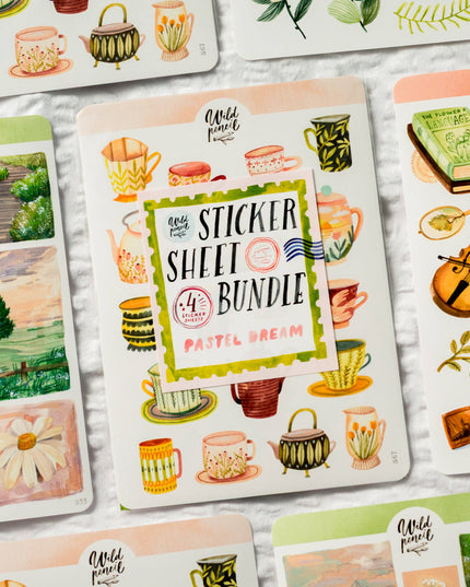 Klistremerkeark 4pk | Bundle — Pastel Dream