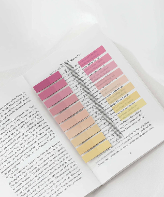 Blush Petal | Gjennomskinnelige Sticky Notes | Ordinate klistrelapper | Selvklebende notislapper | Sidemarkører | Indeksfaner