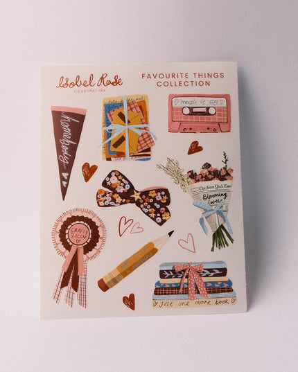 Vinyl Klistremerkeark | Illustrated Favourite Things