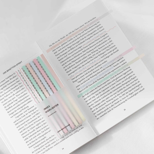 Powder Pink | Gjennomsiktige klebestriper – langt design | Selvklebende notislapper