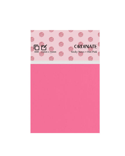Hot Pink Palette Collection Sticky Notes 75mm/100 ark