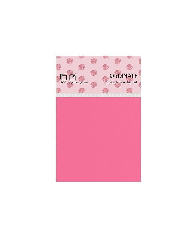 Hot Pink Palette Collection Sticky Notes 75mm/100 ark
