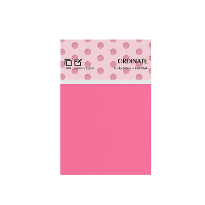 Hot Pink Palette Collection Sticky Notes 75mm/100 ark