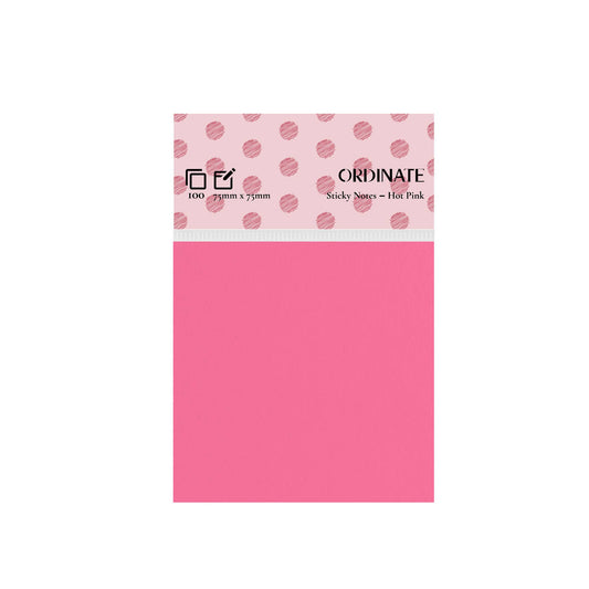 Hot Pink Palette Collection Sticky Notes 75mm/100 ark