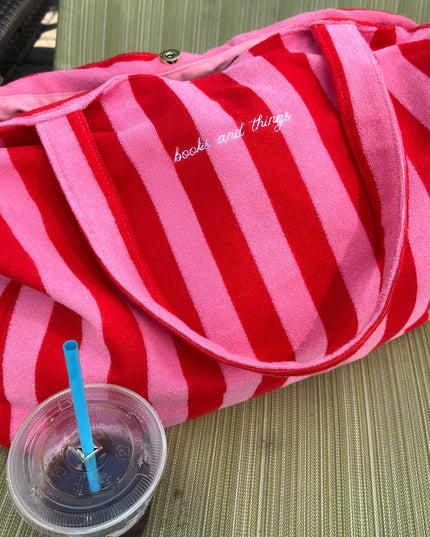 The Bookish Beach Bag: Blue/Beige