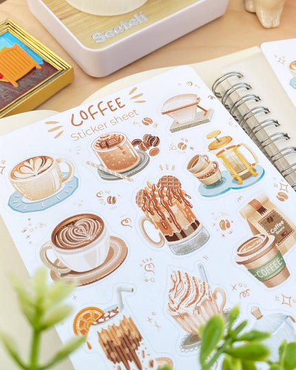 Klistremerkeark | Coffee
