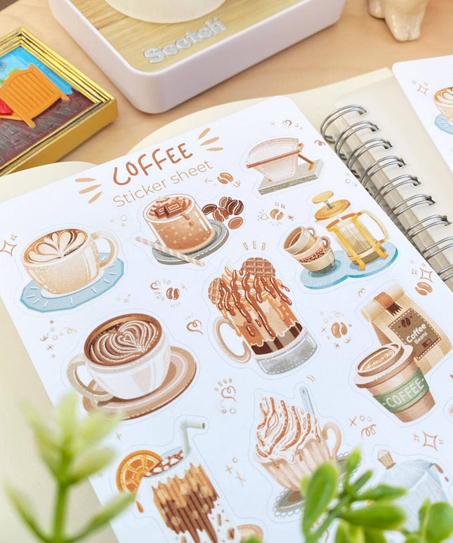 Klistremerkeark | Coffee