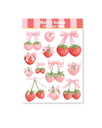 Klistremerkeark | Berry Bows | A6