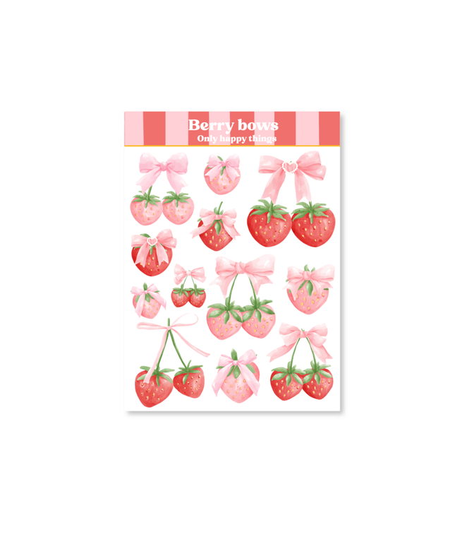Klistremerkeark | Berry Bows | A6