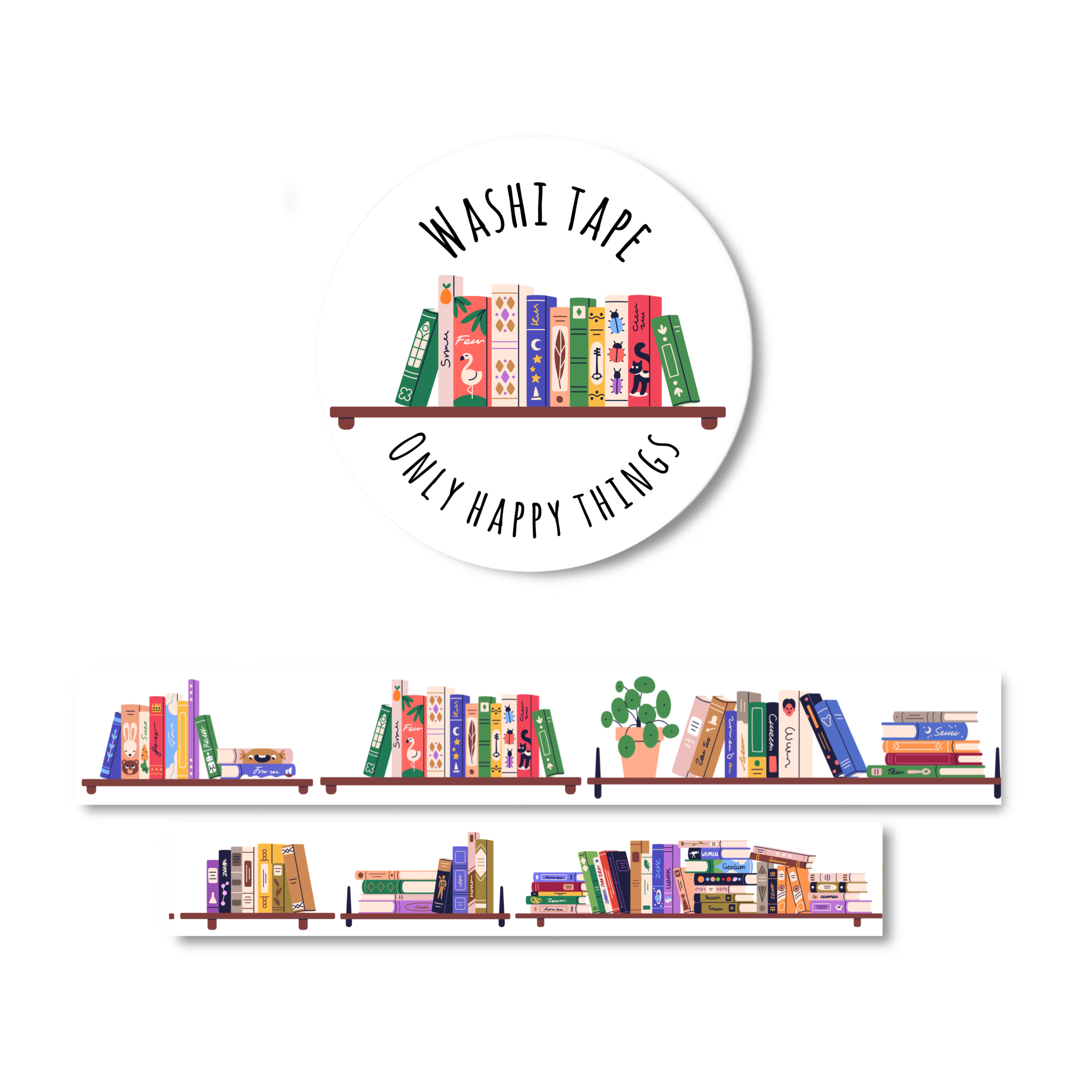 Washitape Bookshelves