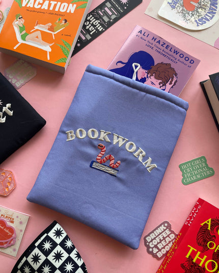Bookworm Brodert Bokomslag / Booksleeve