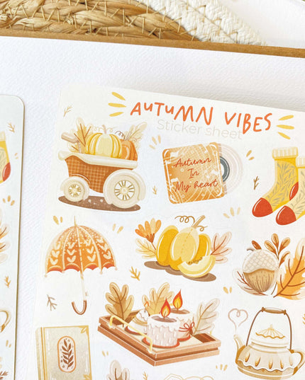 Klistremerkeark | Autumn in my Heart | Sett Med 2 Klistremerkeark