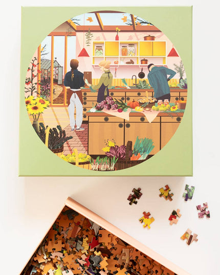 Rundt Puslespill | Fresh From The Garden | 1000 Brikker