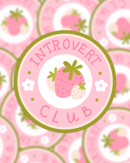 Vinyl Klistremerke | Introvert Club