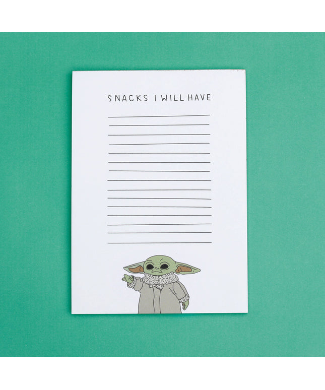Snacks I Will Have - Grogu - Notatblokk