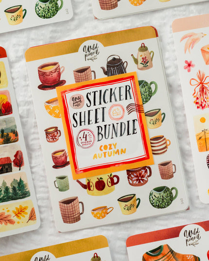 Klistremerkeark 4PK | Bundle — 
 Cozy Autumn