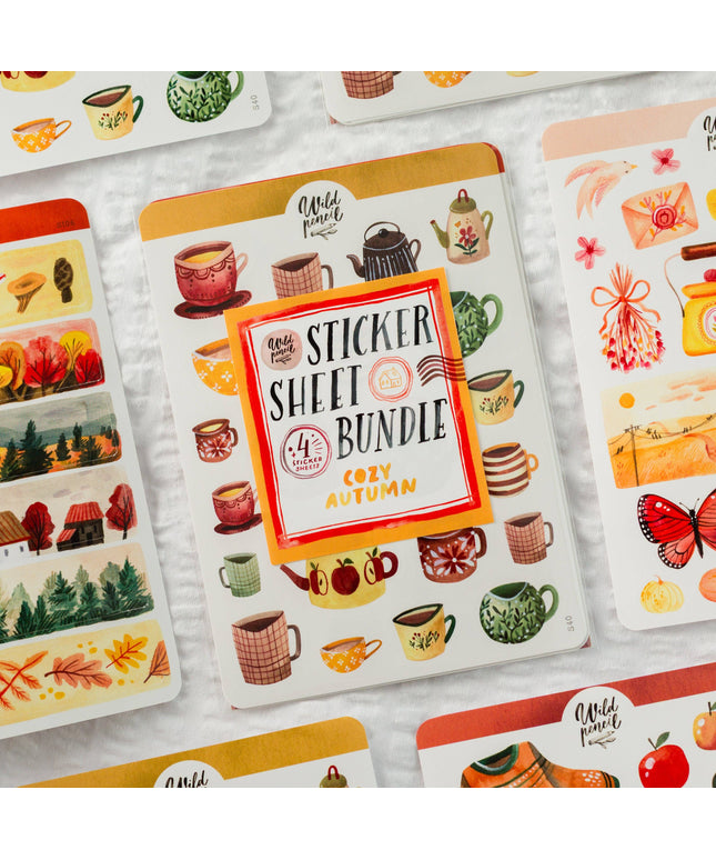 Klistremerkeark 4PK | Bundle — 
 Cozy Autumn