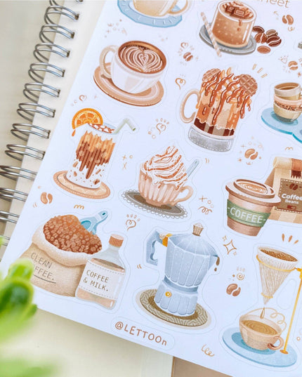 Klistremerkeark | Coffee