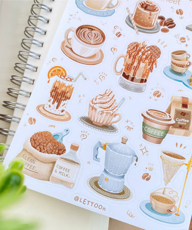 Klistremerkeark | Coffee