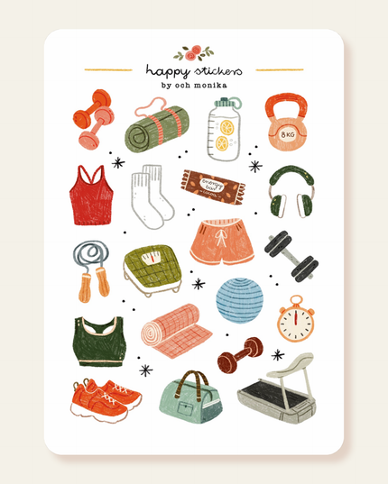 Klistremerkeark | Fitness | A6