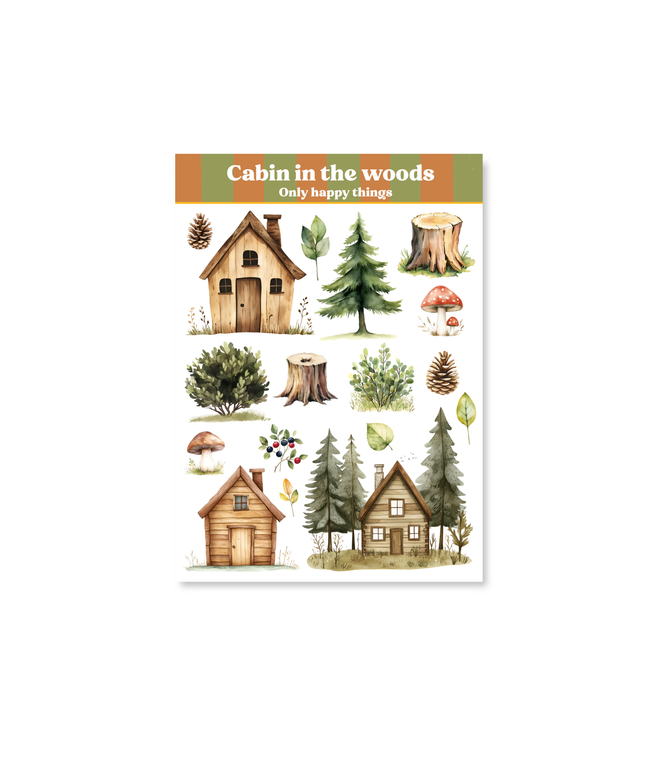 Klistremerkeark | Cabin in The Woods | A6