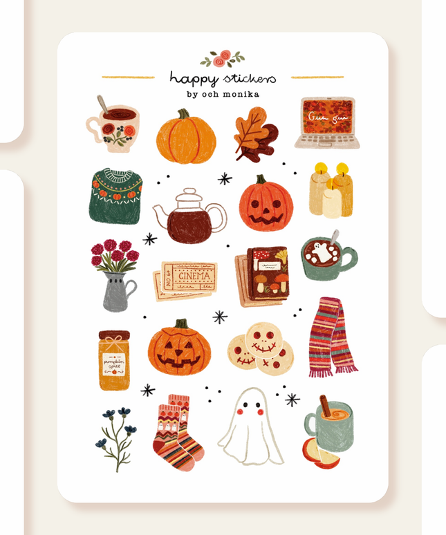 Klistremerkeark | Cozy Halloween | A6