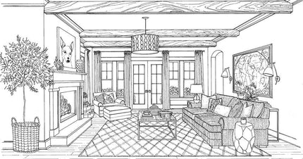 Color At Home- A Young House Love Adult Coloring Book | Fargeleggingsbok for Voksne