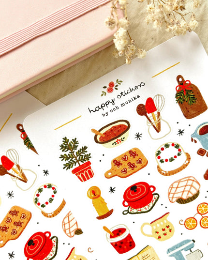 Klistremerkeark | Winter Baking | A6