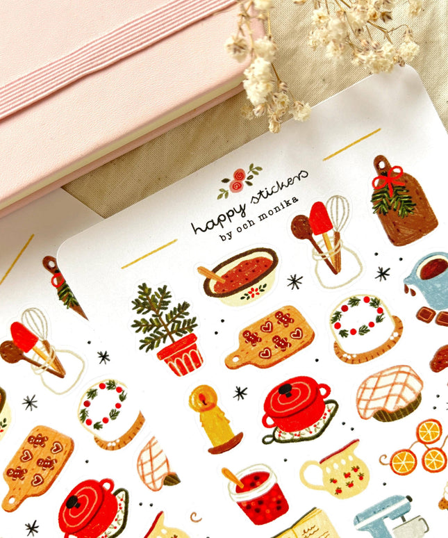 Klistremerkeark | Winter Baking | A6