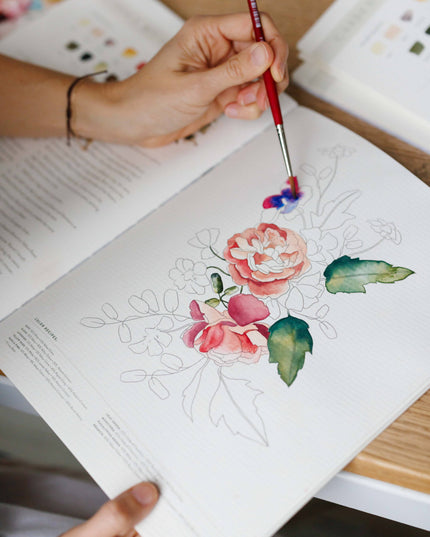 Watercolor Workbook: 30-Minute Beginner Projects | Akvarell Malebok for Voksne