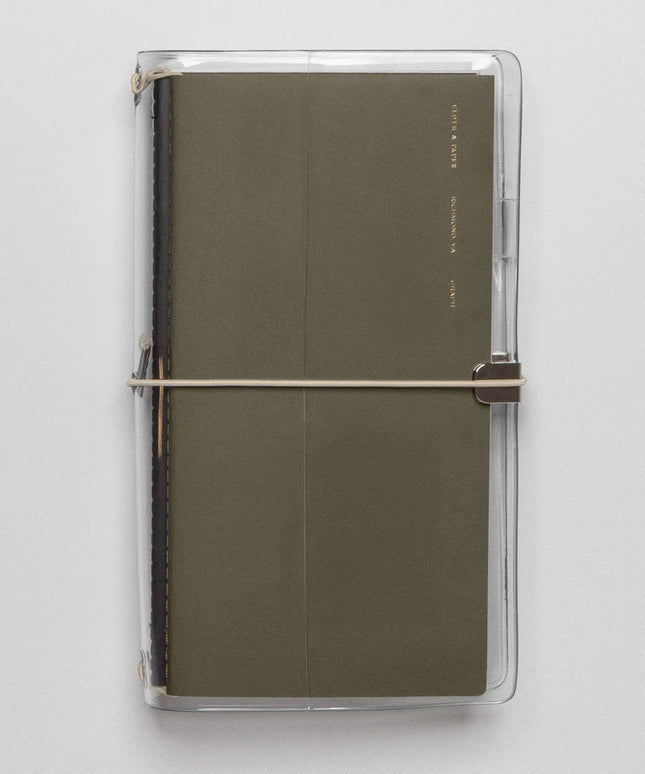 Forhåndsbestilling: Clear Vinyl Travel Notebook Cover | Gjennomsiktig Notatbok-cover | A5 Slim