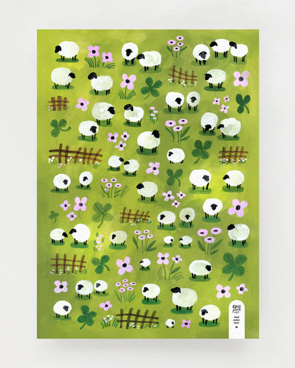 Vinyl Klistremerkeark | Sheep | A5