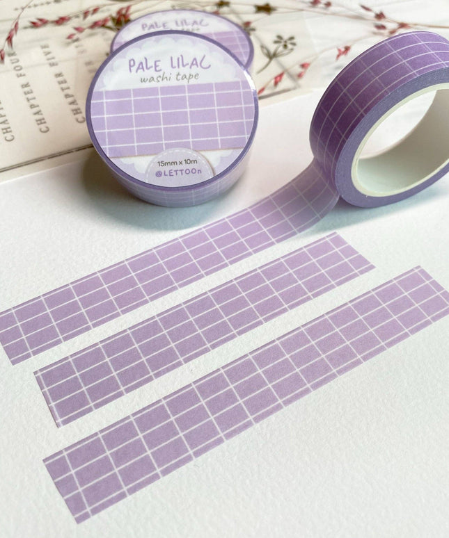 Washi Tape | Pale Lilac Grid